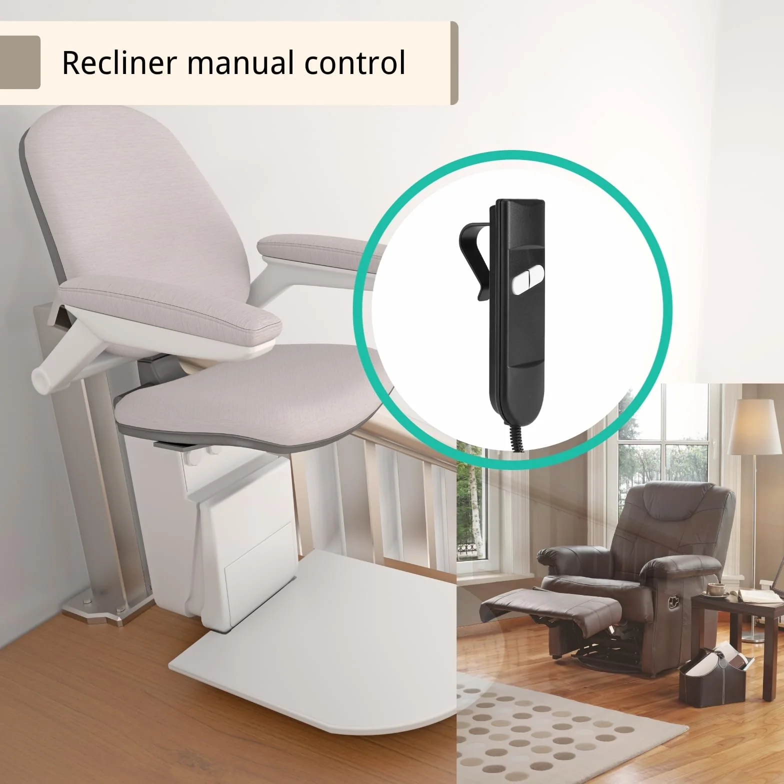 DEWIN Controlador de Sillón Reclinable Eléctrico 2 Botones 5 Pines Manual