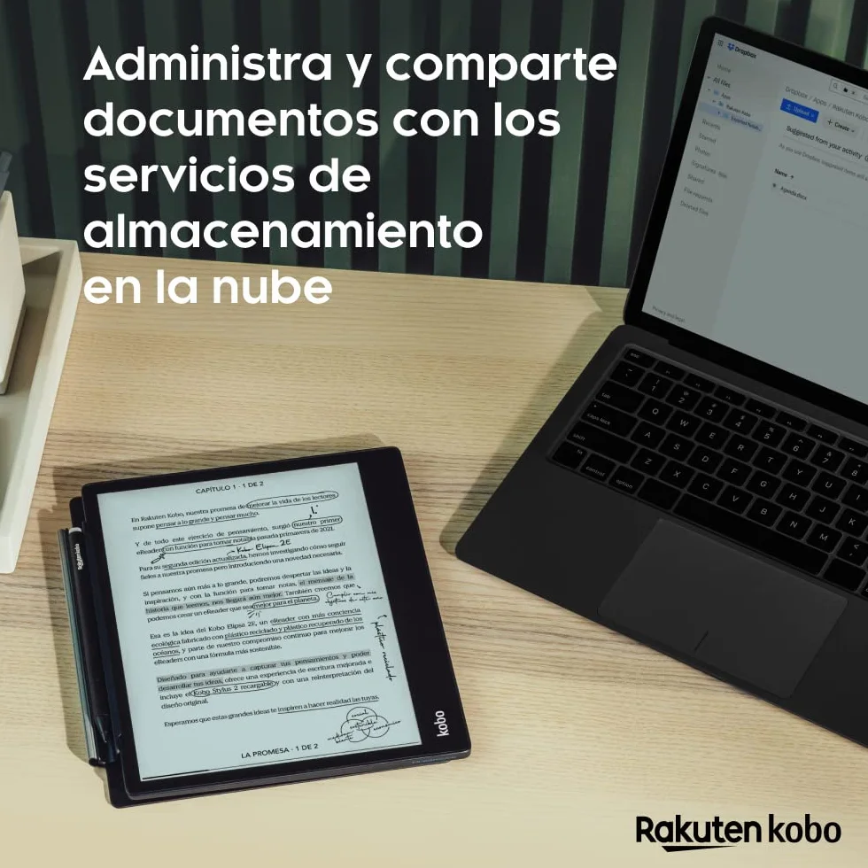 Kobo Elipsa 2E eReader 10,3" Pantalla Táctil Antirreflejos ComfortLight Pro Incluye Kobo Stylus 2 Brillo Ajustable Wi-Fi 32 GB