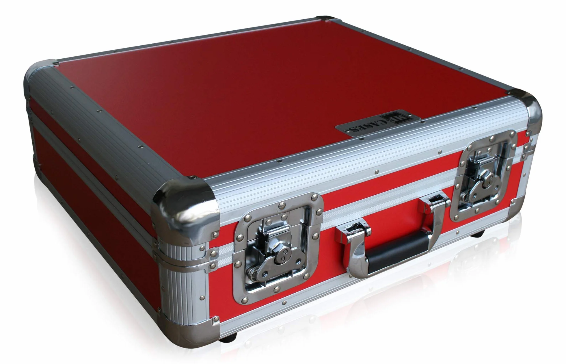Maletín de tocadiscos para Technics Turntable DJ, rojo