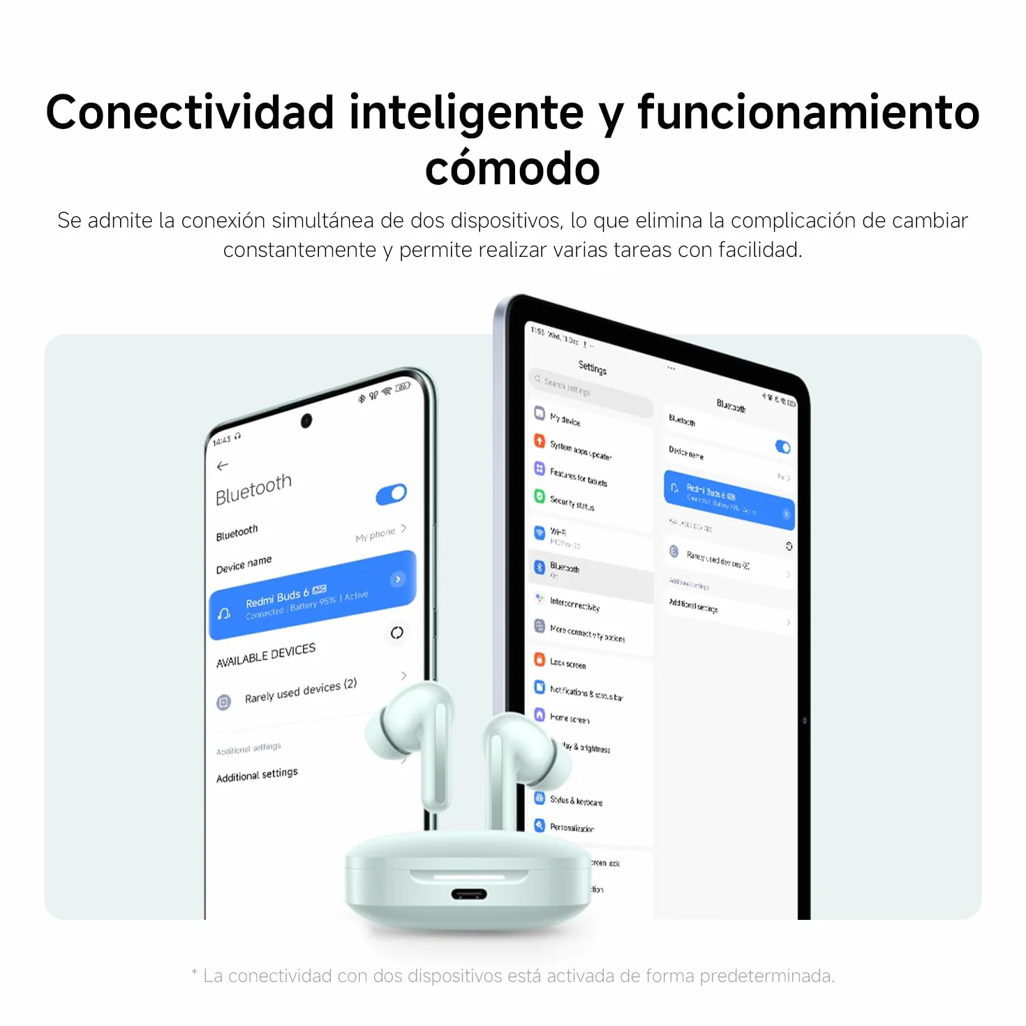 XIAOMI Redmi Buds 6 Auriculares inalámbricos Cancelación de Ruido 10 Horas Autonomía 42 Horas Estuche Carga Bluetooth Negro
