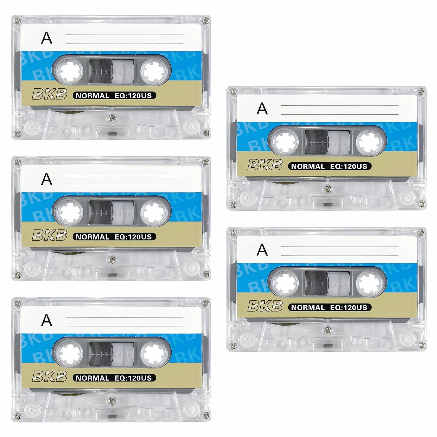 Casetes de Audio Vírgenes Pack de 5 Accesorios para Reproductores Grabación