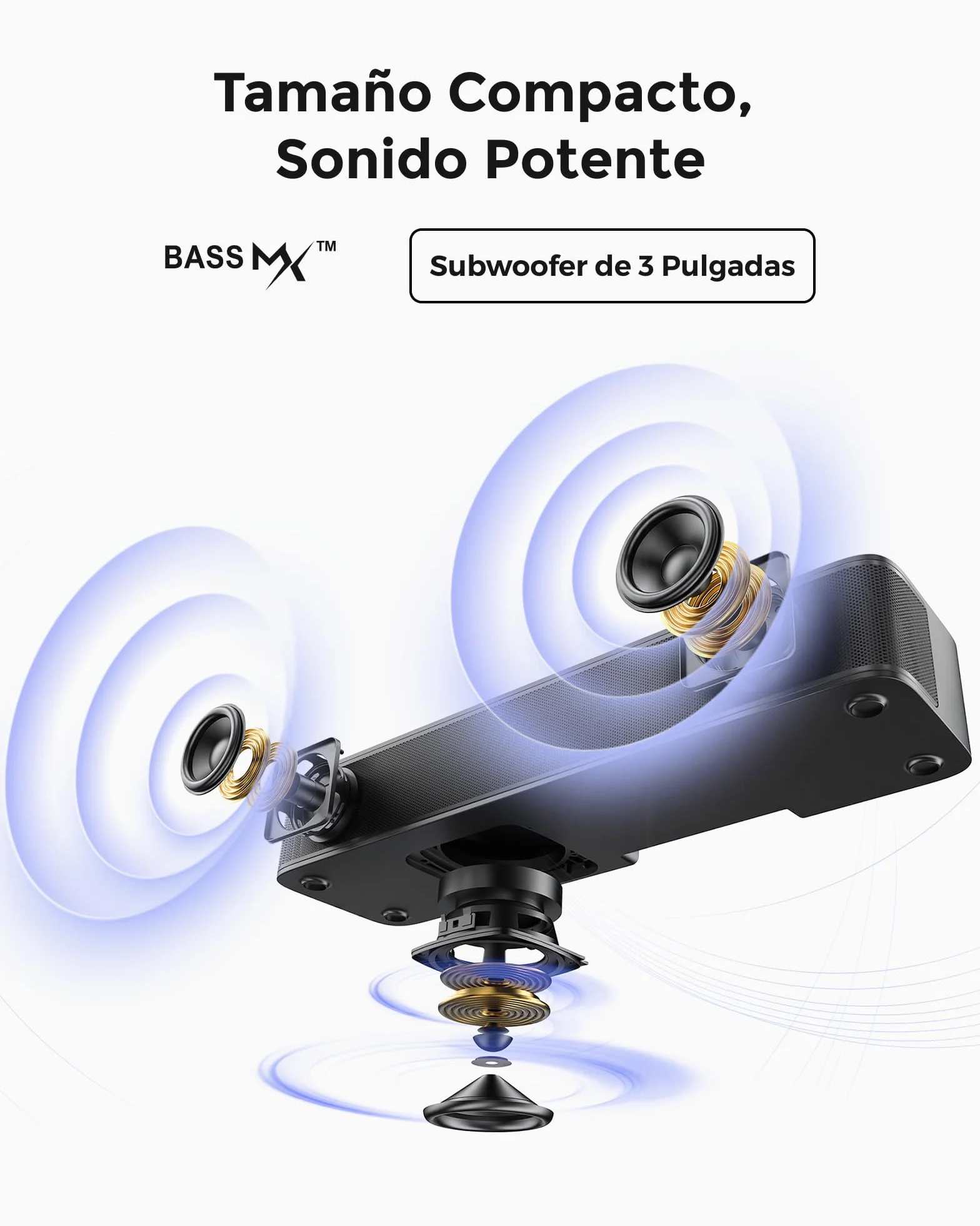 ULTIMEA Poseidon M20 Pro Soundbar 2.1ch, 132W, Bluetooth 5.4, Subwoofer Integrado