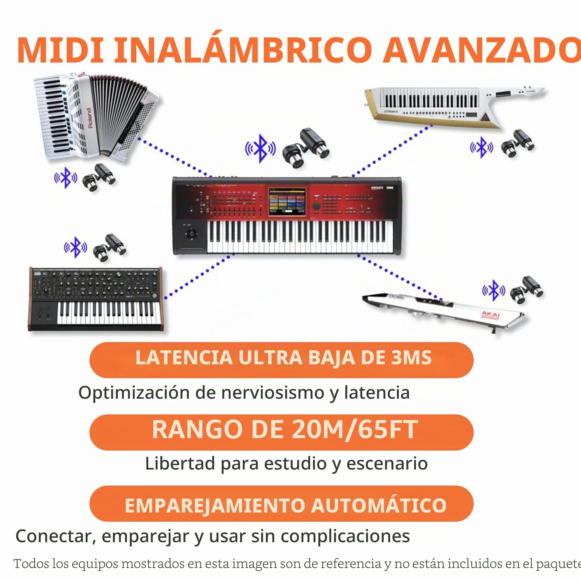CME WIDI Master – Adaptador Bluetooth MIDI Premium con DIN de 5 Pines, Latencia Ultrabaja de 3 ms, Alimentación Directa por MIDI Out sin Batería | DIN de 5 pines, latencia ultra baja de 3 ms, sin batería, alimentado a través de salida MIDI