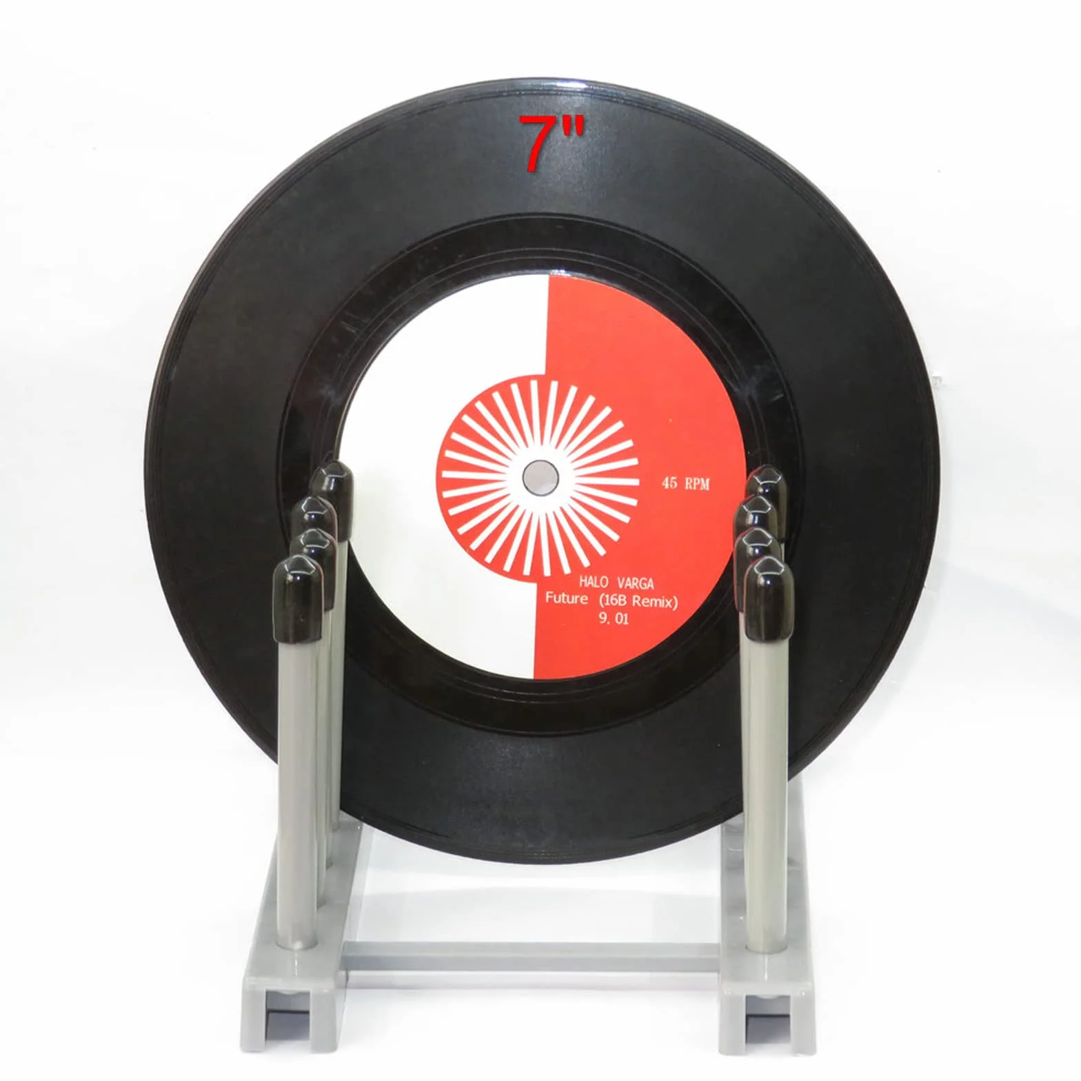 Soporte de almacenamiento de discos de vinilo, organizador de registros, estante de secado para dispositivos de limpieza, compatible con discos o LPs, (no incluye registros), color gris