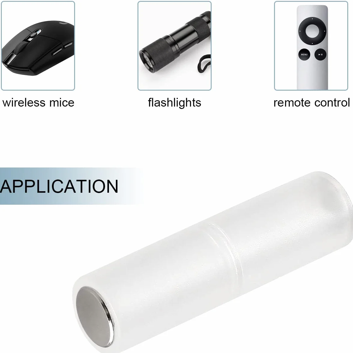 Xiatiaosann Soporte de batería AAA a AA Adaptador de batería Caja de batería Convertidor de celda Caja transparente 1.5V Carcasa de batería con contactos de metal Blanco, 20 piezas