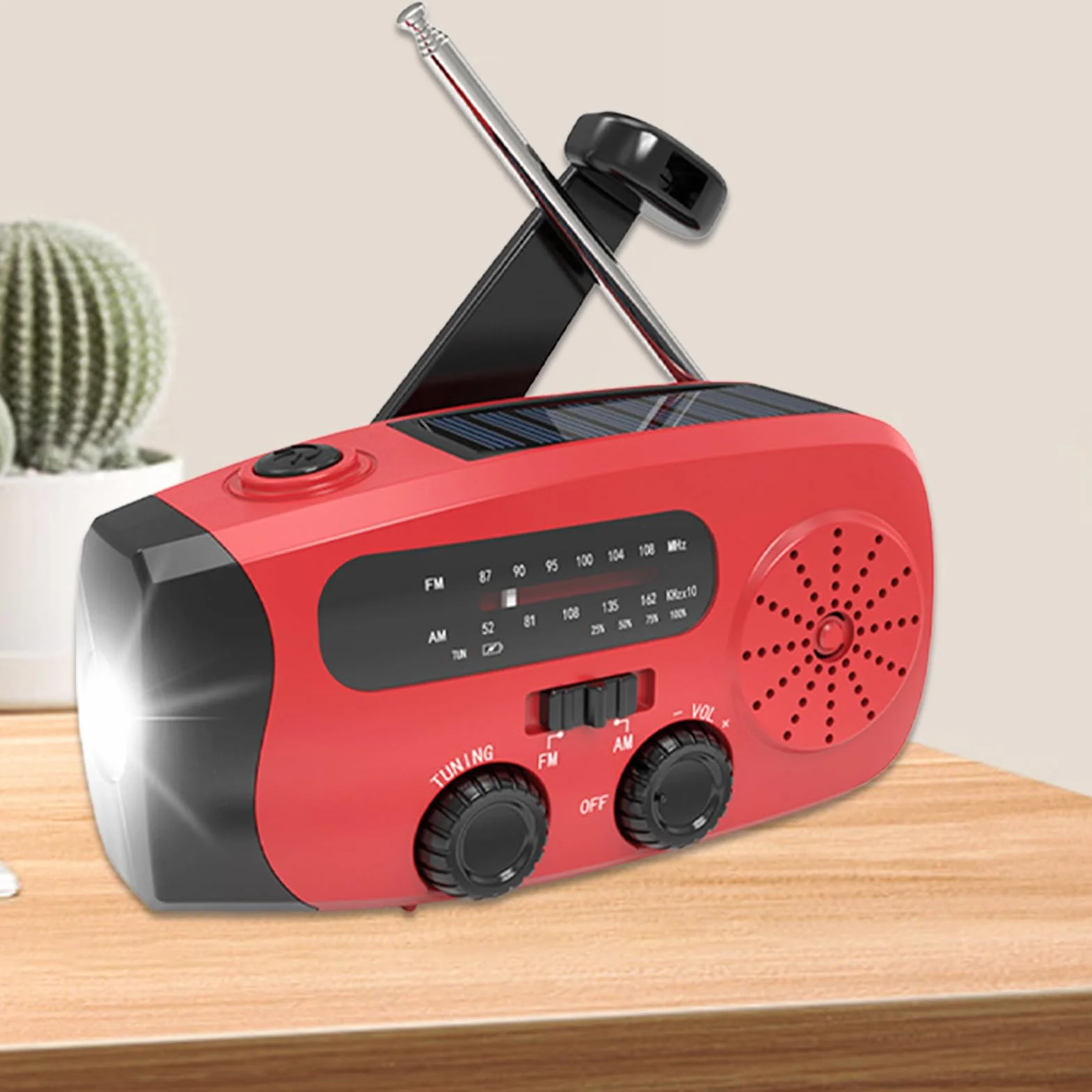 Radio Transistor - Radio con Cargador de Manivela Manual | Receptor Multibanda con Panel Solar USB para Senderismo Camping Emergencias Tormentas y Supervivencia en Exteriores