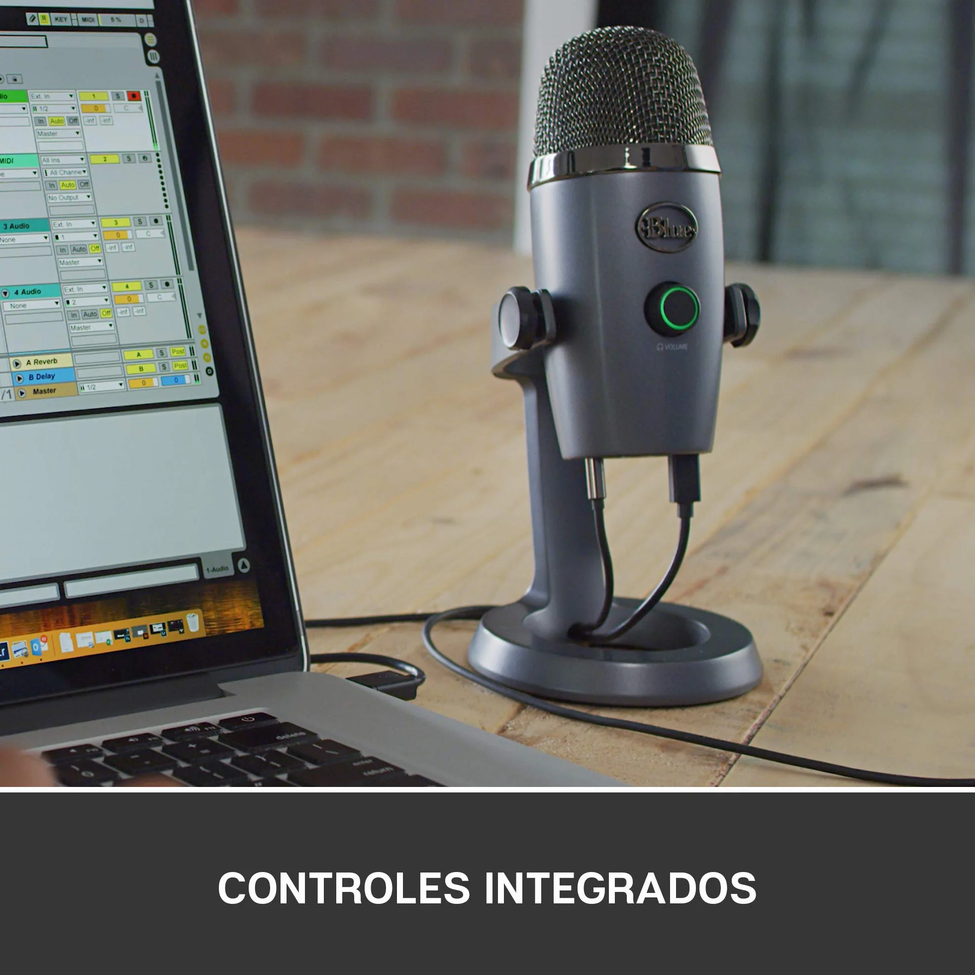 Logitech for Creator Blue Yeti Nano - Micrófono de condensador USB Premium, Grabación, Streaming, Gaming, Podcasting, PC, Mac, Efectos Blue VO!CE, Cardioide y Omnidireccional, Sin Latencia, Gris