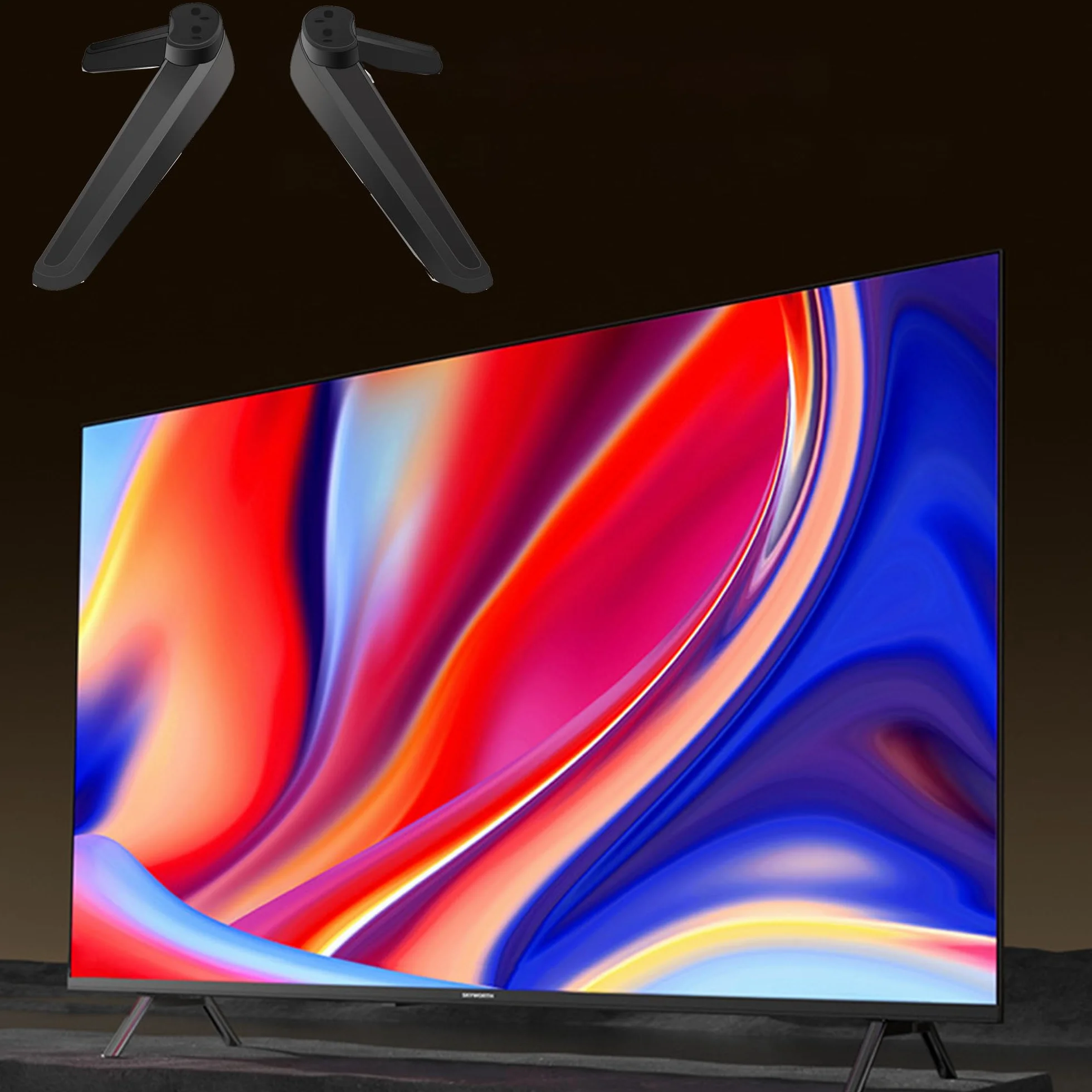 Patas universales para soporte de TV, patas de pedestal de repuesto con tornillos para la mayoría de televisores LED de pantalla plana de plasma, soporte de escritorio de mesa