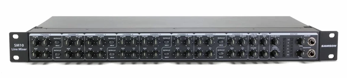 Samson SASM10 10 Canal de montaje en rack Line Mixer