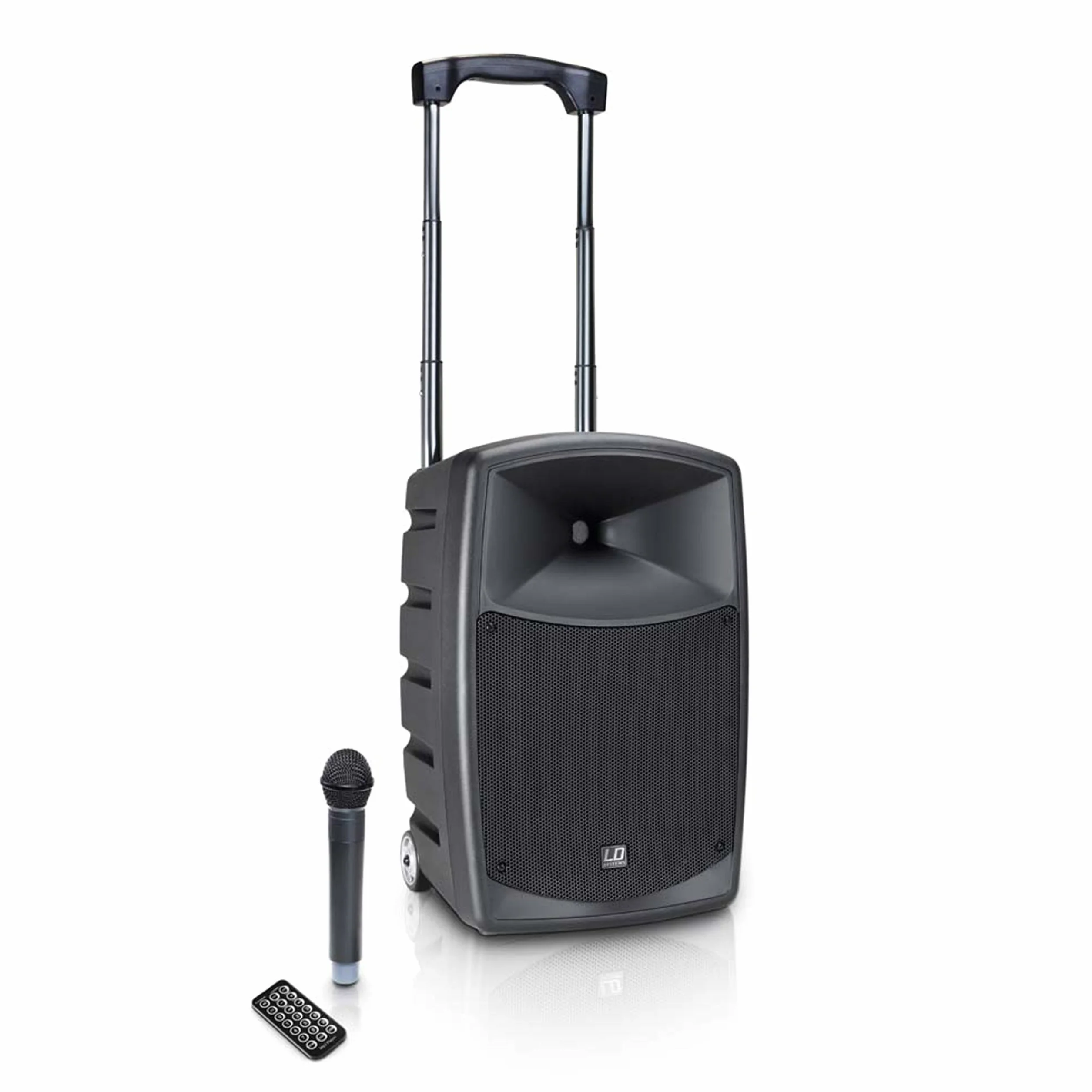 LD Systems ROADBUDDY 10 - Altavoz Bluetooth alimentado por batería, con mezclador y micrófono inalámbrico