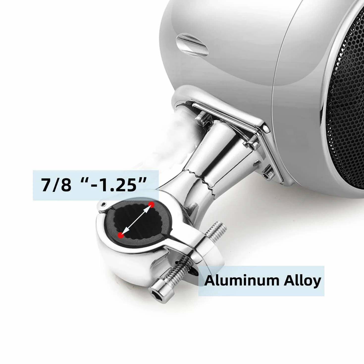 iMESTOU Amplificador de Motocicleta Sistema de Audio con AUX, MP3, Radio FM, 4 Pulgadas Rango Completo Impermeable Bluetooth Altavoces estéreo, Apto para Manillar de 1 a 1.5 Pulgadas, Motocicletas