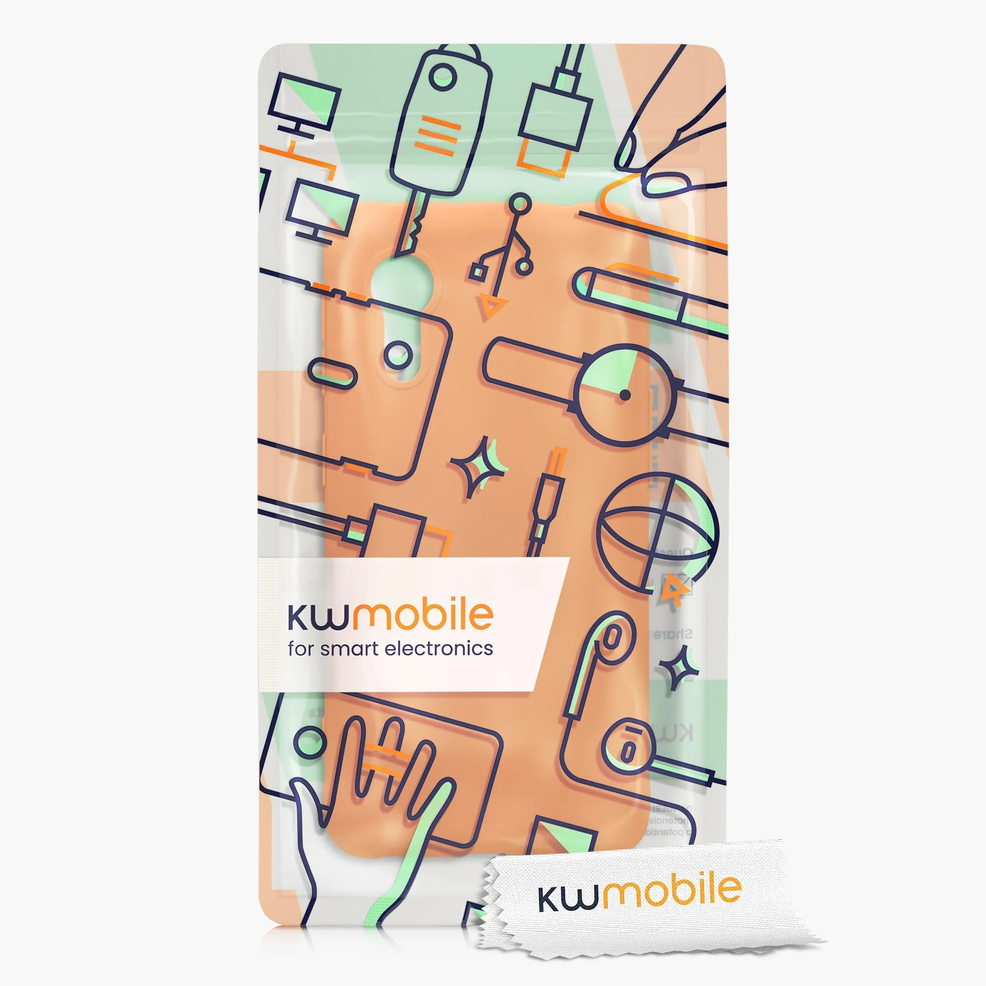 kwmobile Funda Samsung Galaxy Xcover 5 Carcasa TPU Silicona Naranja