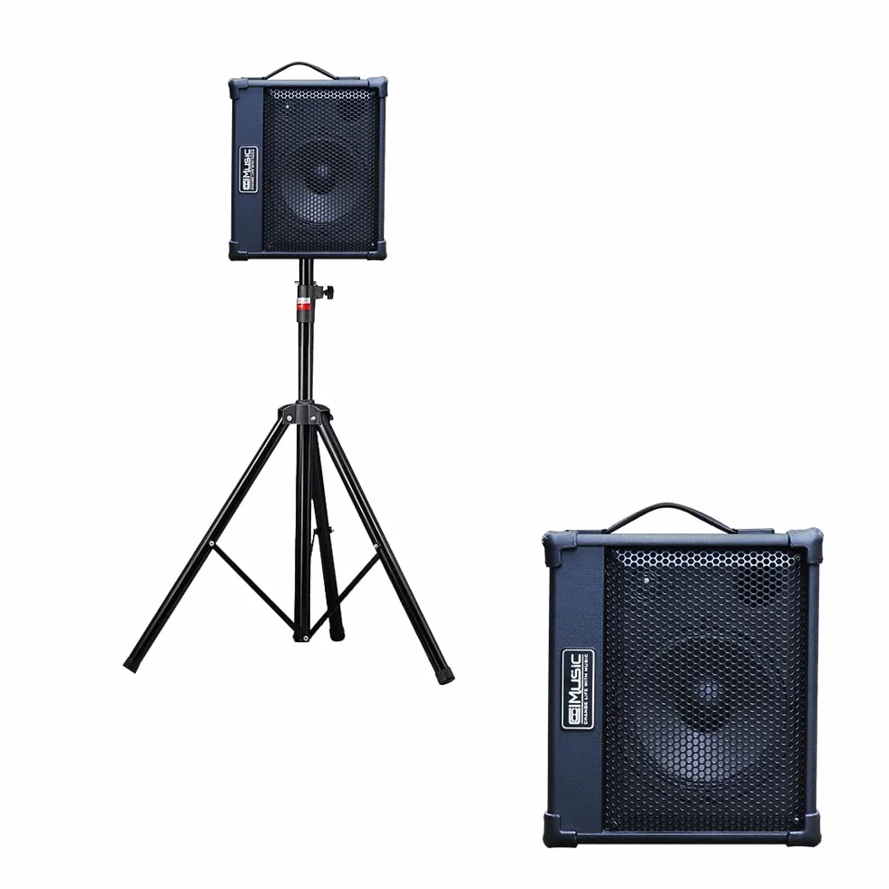 Coolmusic amplificador de guitarra acústica portátil de 40 W con entrada de micrófono, Bluetooth integrado, batería recargable con rendimiento de hasta 8 horas
