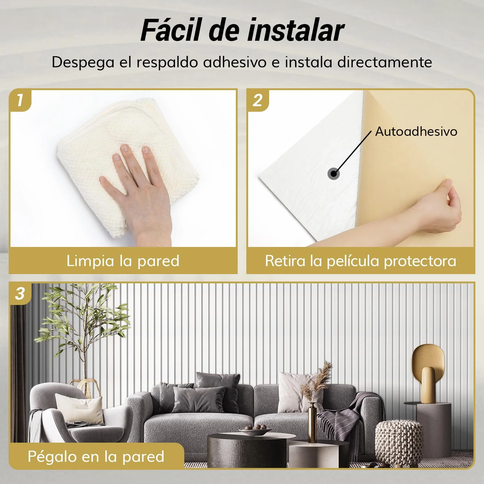 TONOR 8 PCS Paneles Acusticos Grande, 120x60x0,9cm Paneles Insonorizacion Pared, Aislante Acustico Autoadhesivo, Panel Decorativo Pared para Página Principal Sala de Uía Oficina, Negro