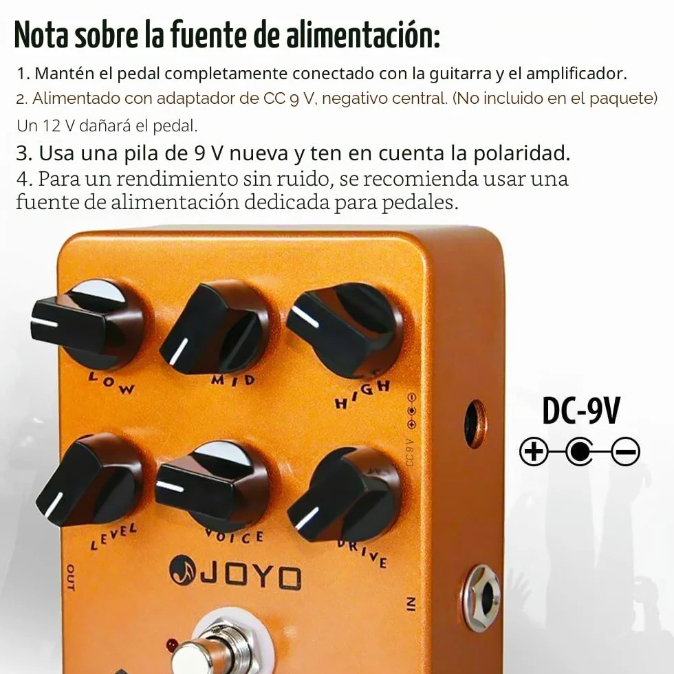 JOYO American Pedal de efecto de sonido funciona de limpio a impulsado y simula amplificadores para reproducir el sonido de 57 amplificador de lujo (JF14)