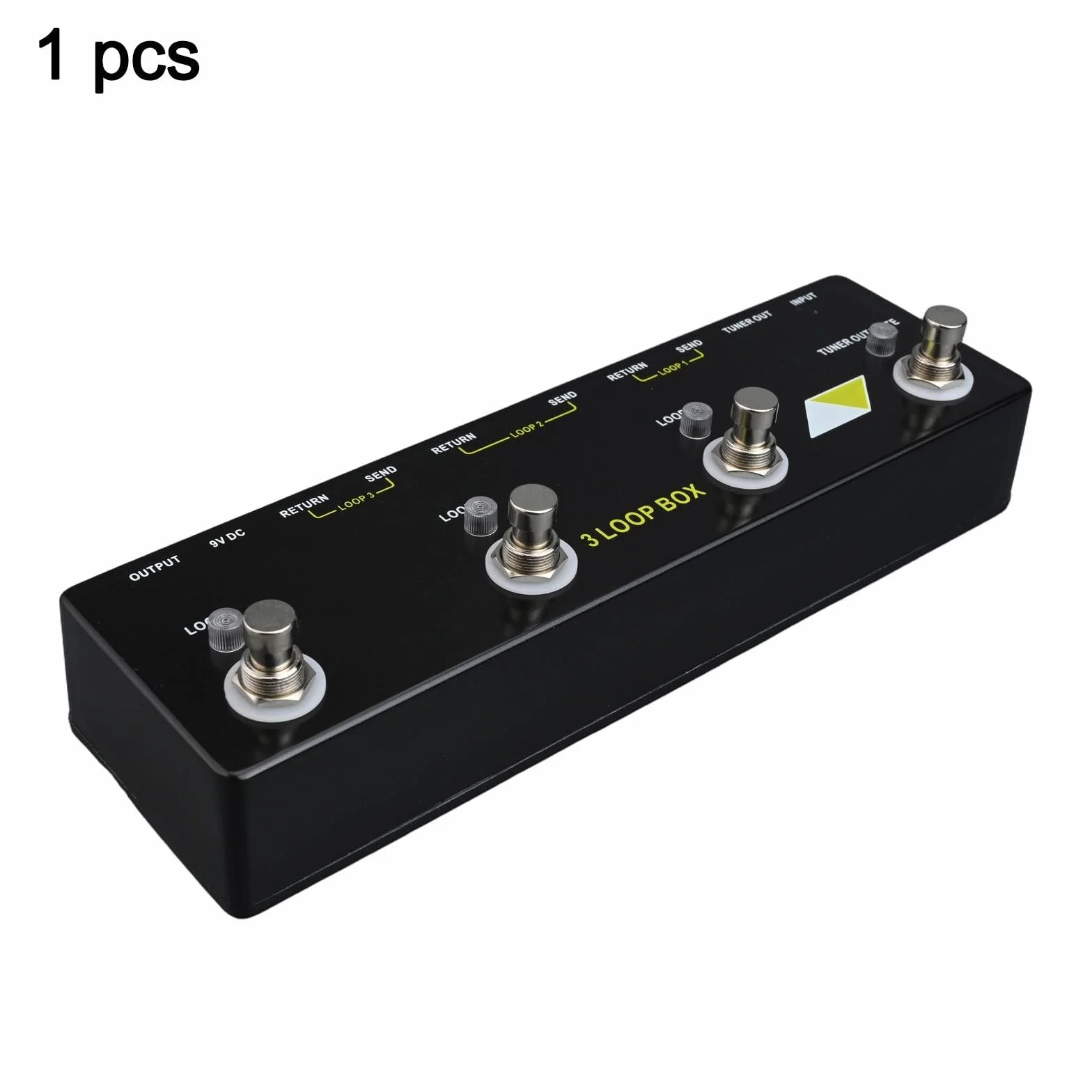 Pedal de efectos de guitarra de 3 bucles para MOSKYaudio con True Bypass, interruptor de silencio de afinador y carcasa de metal para guitarristas y bajistas
