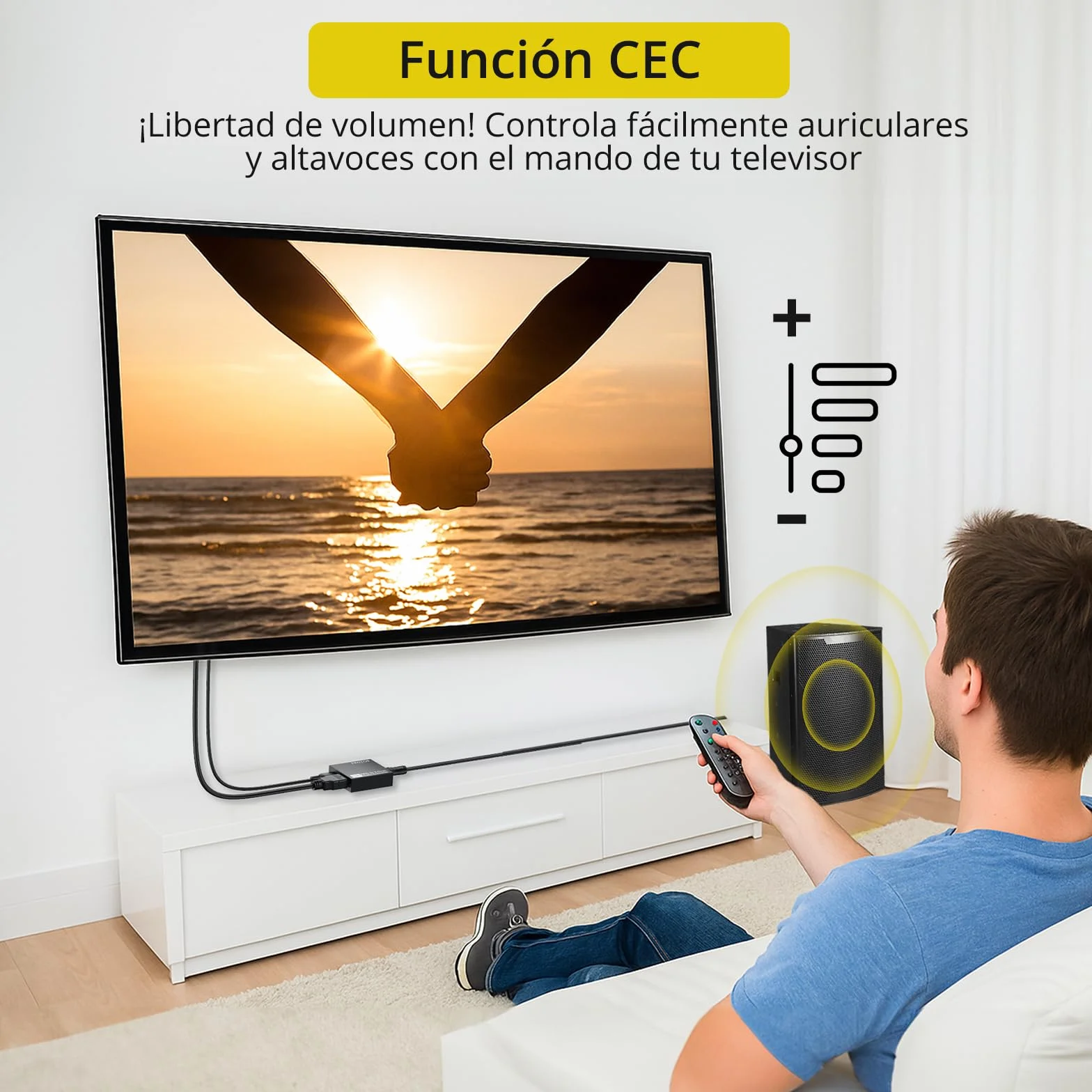 PROZOR Extractor de Audio HDMI ARC a 3,5mm Estéreo Convertidor ARC a Jack para TV Adaptador con Caja Metálica