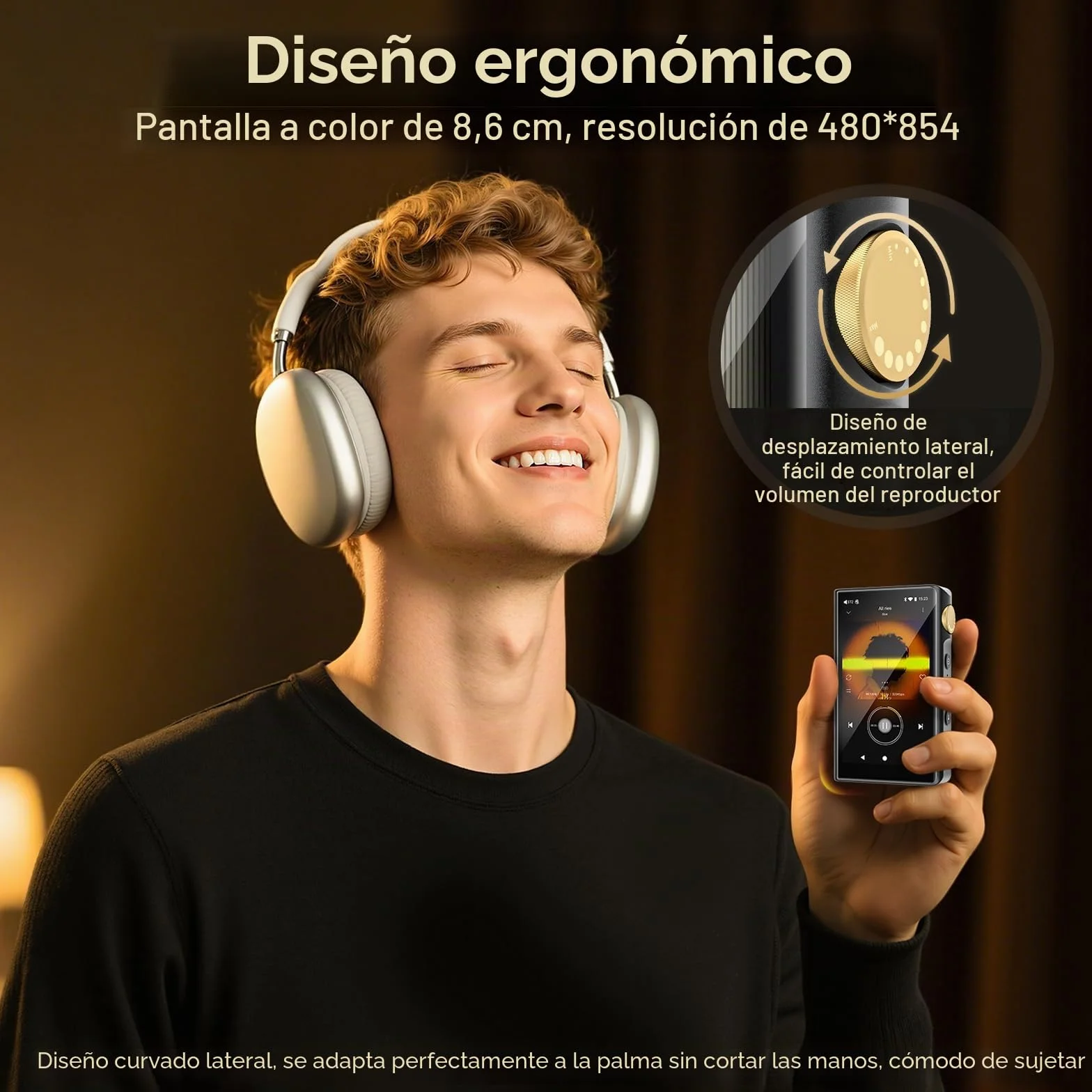 Reproductor MP3 HiFi con Bluetooth y WiFi, Reproductor de música de Alta resolución ZAQE Android 12, DAC DSD sin pérdidas Flac, Equipado con una Tarjeta de Memoria de 64 GB., admite hasta 512 GB.