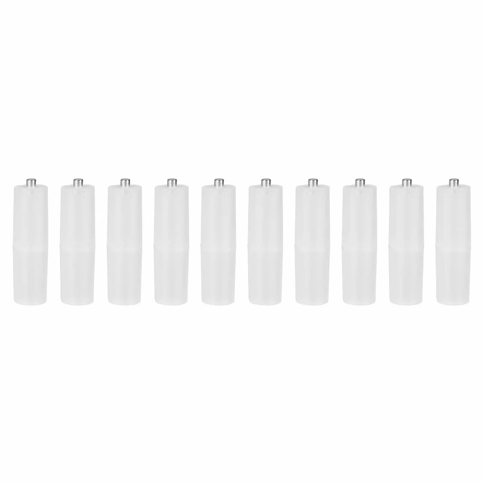 10 Unidades AAA a, Adaptador Convertidor de Baterías 18650 Funda de Tamaño AA Batería Portacebox Portatarjetas Funda Switcher Transparente (Transparente)