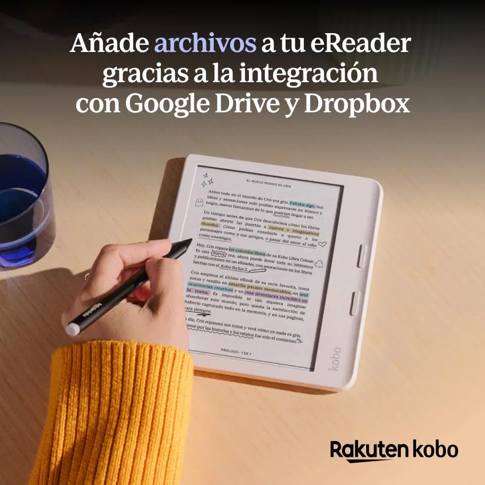 Kobo Libra Colour eReader 7" E Ink Kaleido™ 3 Pantalla 32 GB Resistente al Agua Negro