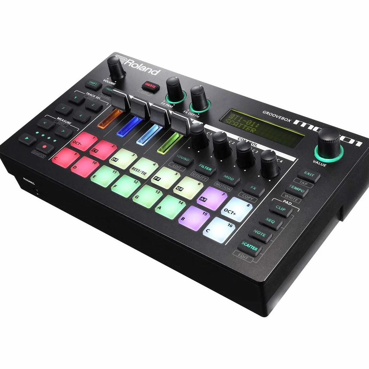 Roland MC-101 AIRA DJ Groovebox - Estudio de producción de bolsillo