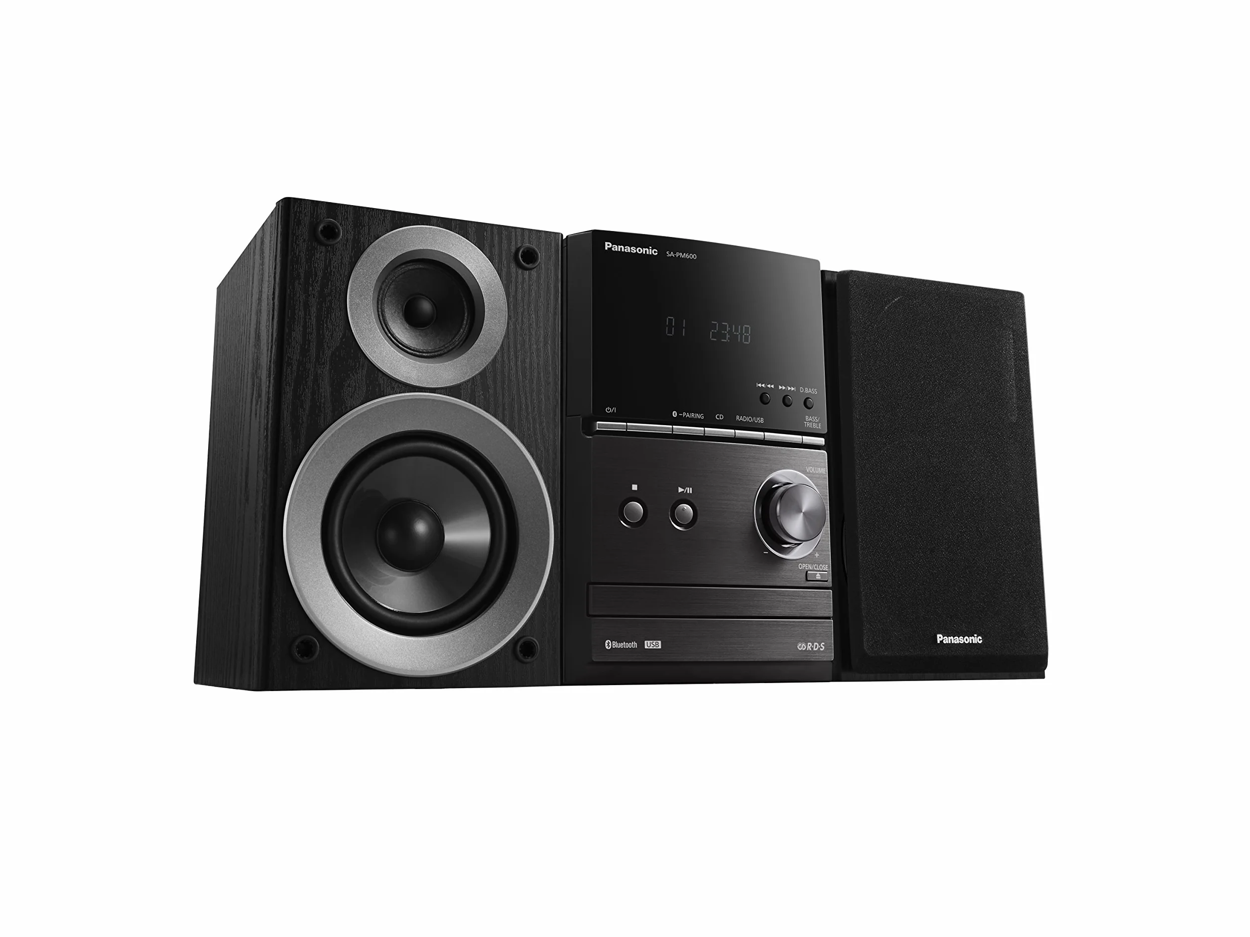 Panasonic SC-PM600 - Equipo De Sonido Para El Hogar (Tecnología Hi- Fi, 40W, Altavoces Bass Reflex, Remasterización USB, USB, CD, Radio FM/AM, MP3, Bluetooth)- Color Negro