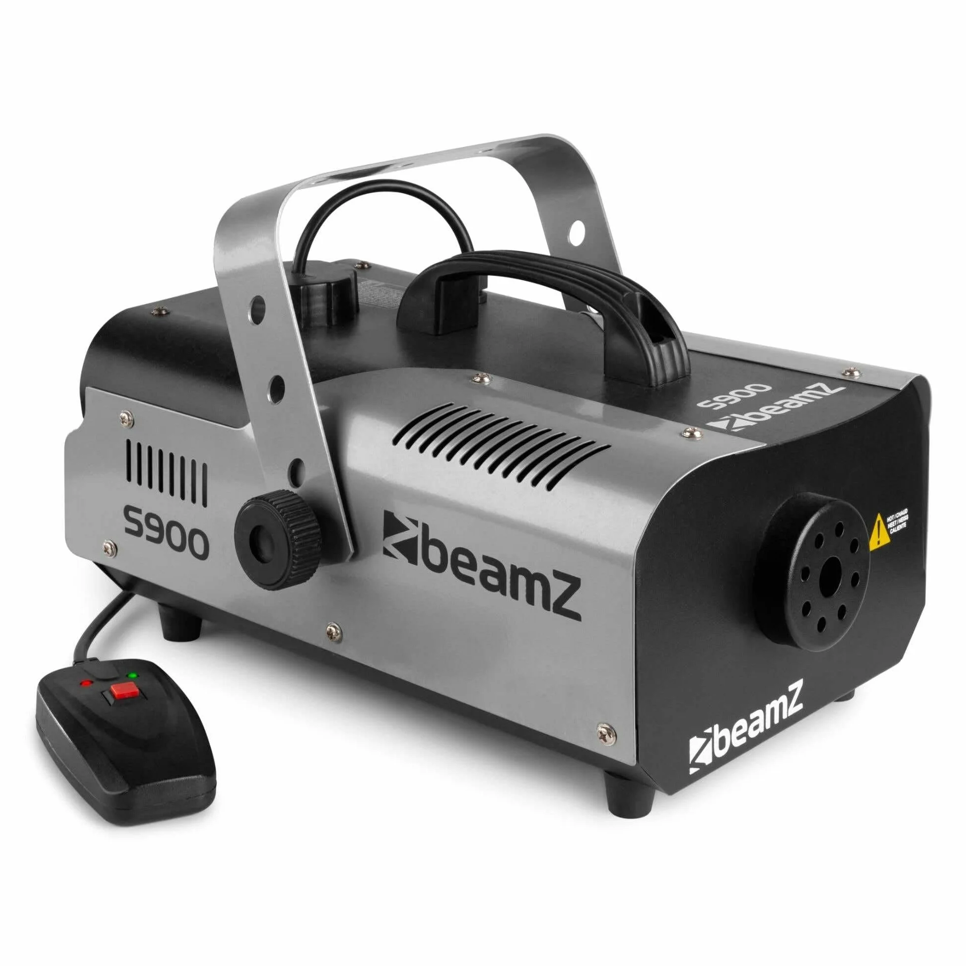 BeamZ S900 Máquina de Humo 900 Watt, Incluye 5 Litros de Líquido de Humo, Máquina de Niebla, Mando a Distancia por Cable, Depósito de 2,5 Litros, Humo para Fiestas en casa, Disco, DJs, Bodas, Eventos