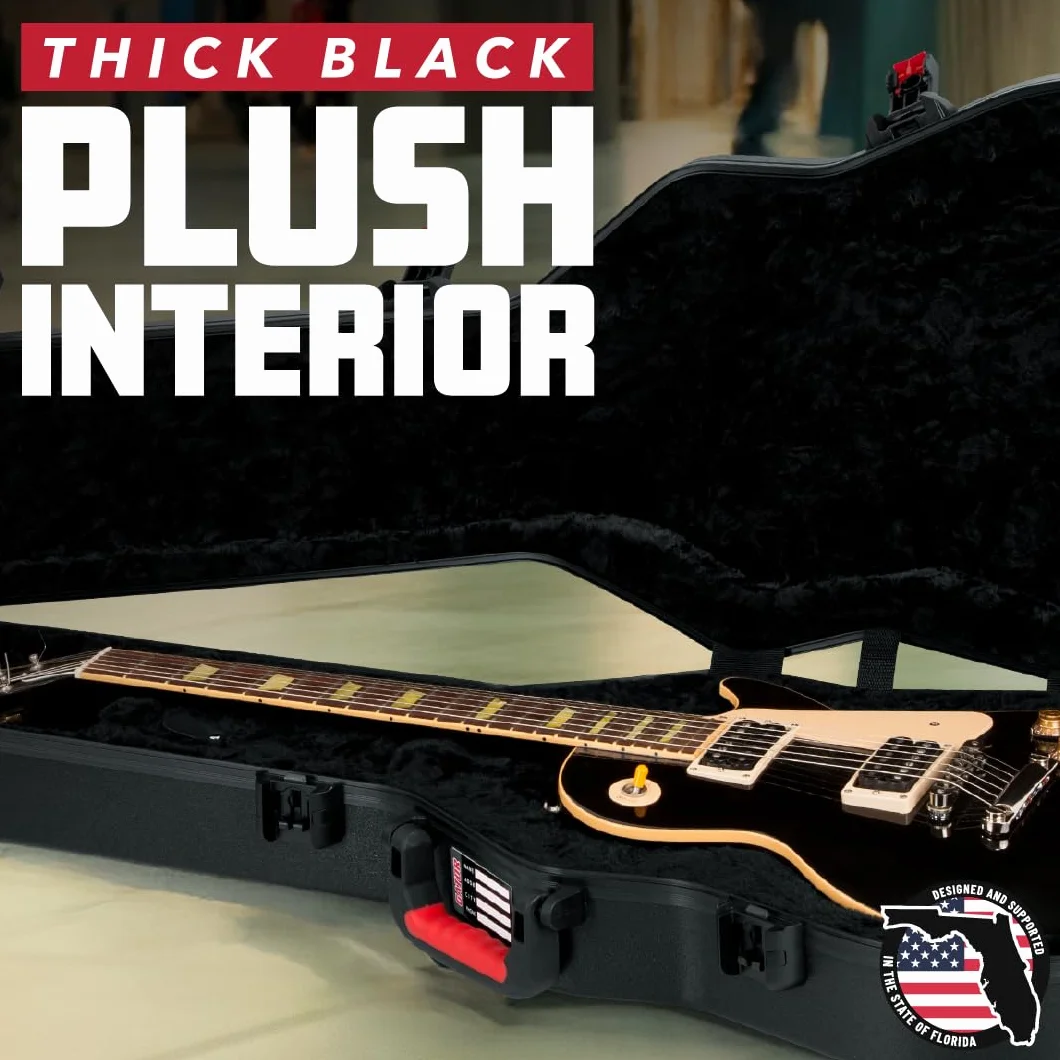 Gator Cases Estuche Moldeado para Guitarra Bajo con Cierre Aprobado por la TSA; (GTSA-GTRBASS)