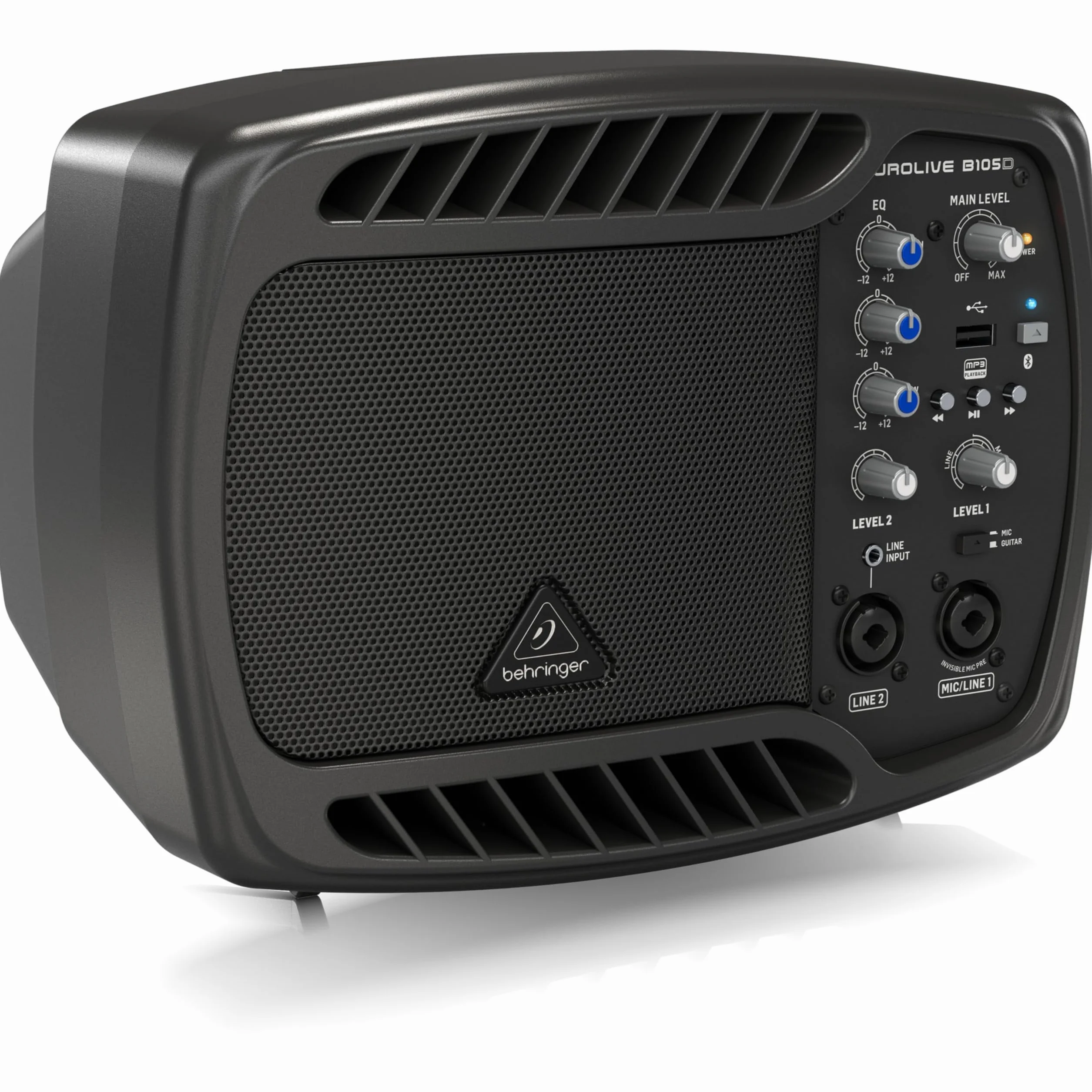 Behringer B105D Monitor De Estudio/PA De 50 Vatios compacto, Con Reproductor Mp3 Y Transmisión De Audio Por Bluetooth