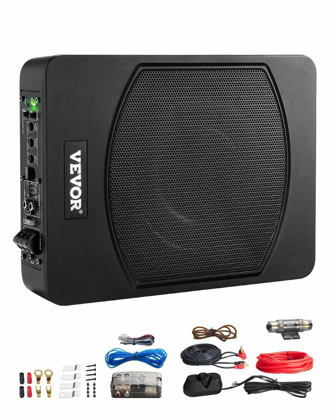 VEVOR Subwoofer 254 mm 800 W Altavoz Amplificador Incorporado Control Remoto