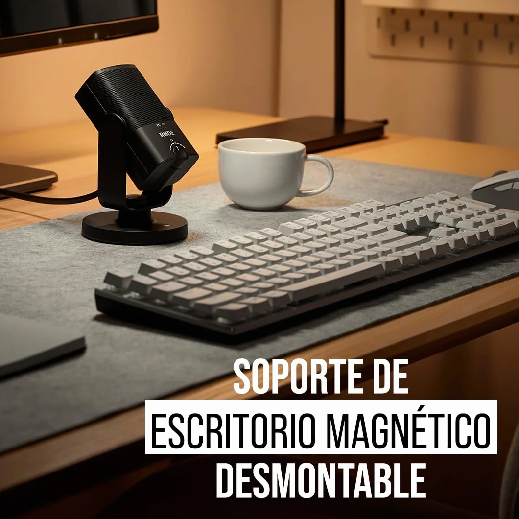RØDE NT-USB - Micrófono, USB, 3.5 mm, negro