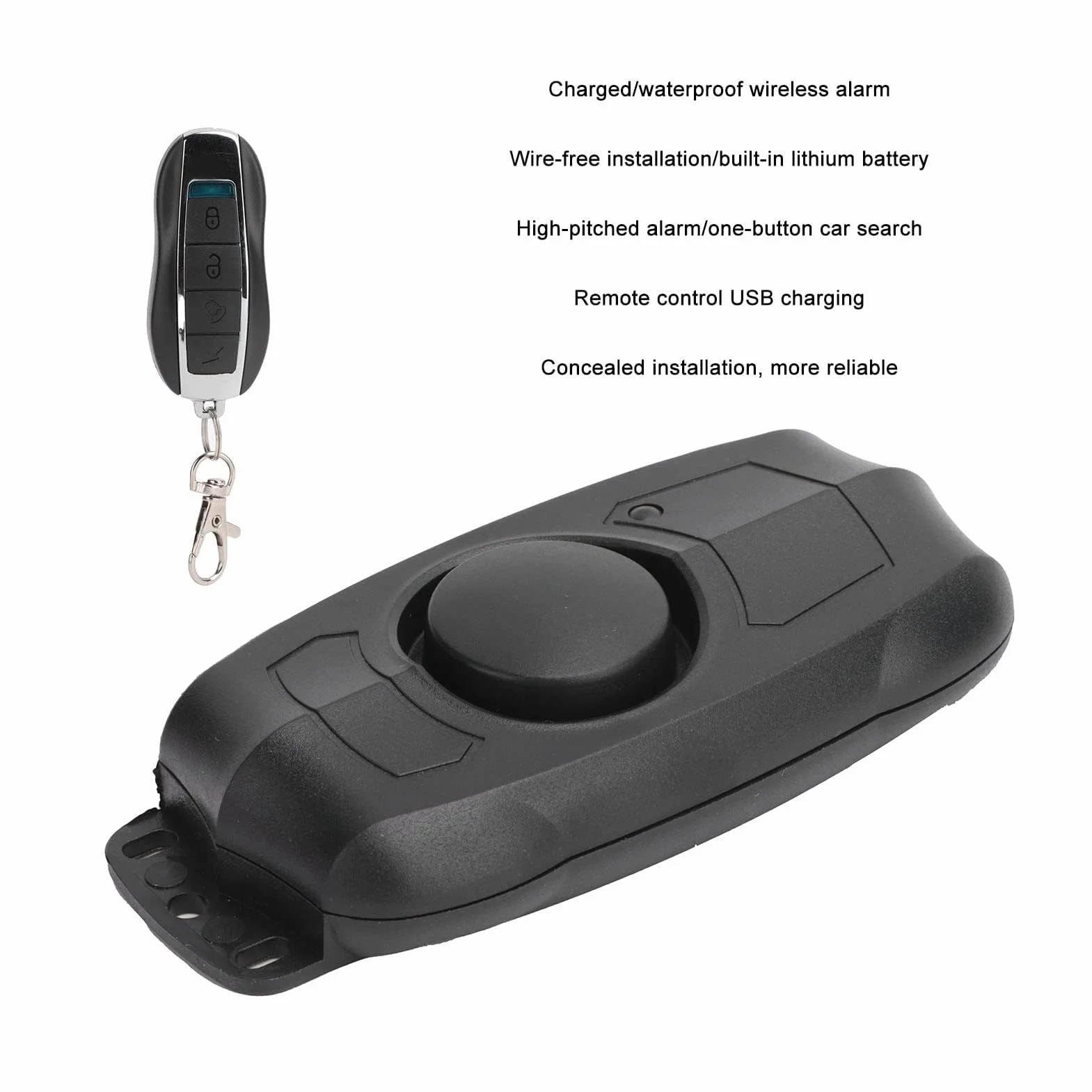 Alarma de Bicicleta de 150 DB con Control Remoto, Sensor de Movimiento de Vibración Inalámbrico, Alarma de Motocicleta Impermeable para Bicicleta, Bicicleta Eléctrica, Motocicleta
