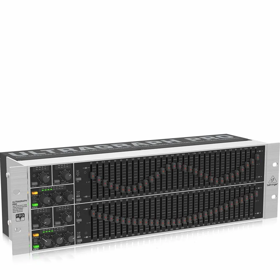 Behringer ULTRAGRAPH PRO FBQ6200HD Ecualizador gráfico estéreo de alta definición de 31 bandas con sistema de detección de retroalimentación FBQ