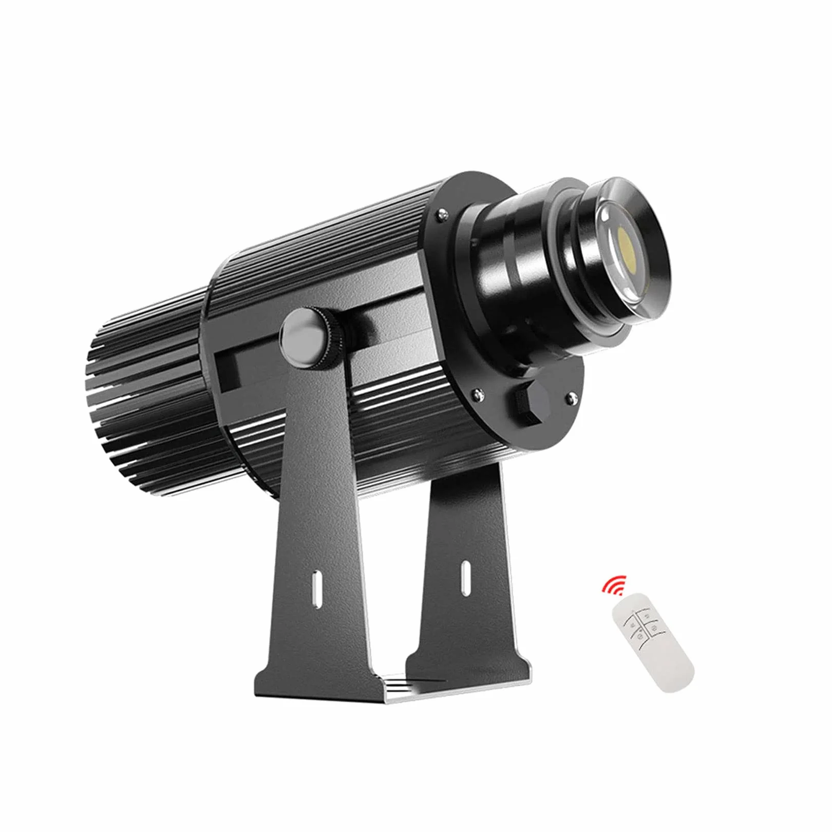 Proyector GOBO con Logotipo LED de 25 W, luz publicitaria Que Incluye GOBO de Cristal Personalizado Gratuito para proyectar Imagen para Tienda, Bar, Hotel, Empresa, Boda (Exterior,Negro)