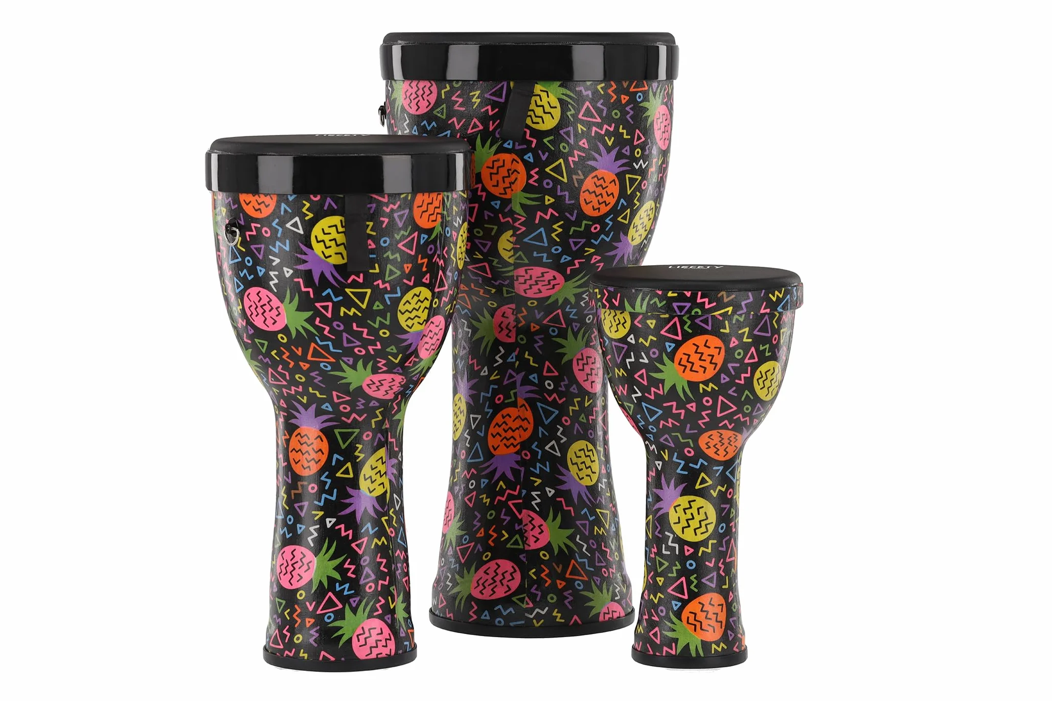 GEWA Liberty Djembé Nestable - Conjunto compuesto por: 8", 10", 12" - Patrón: Pineapple