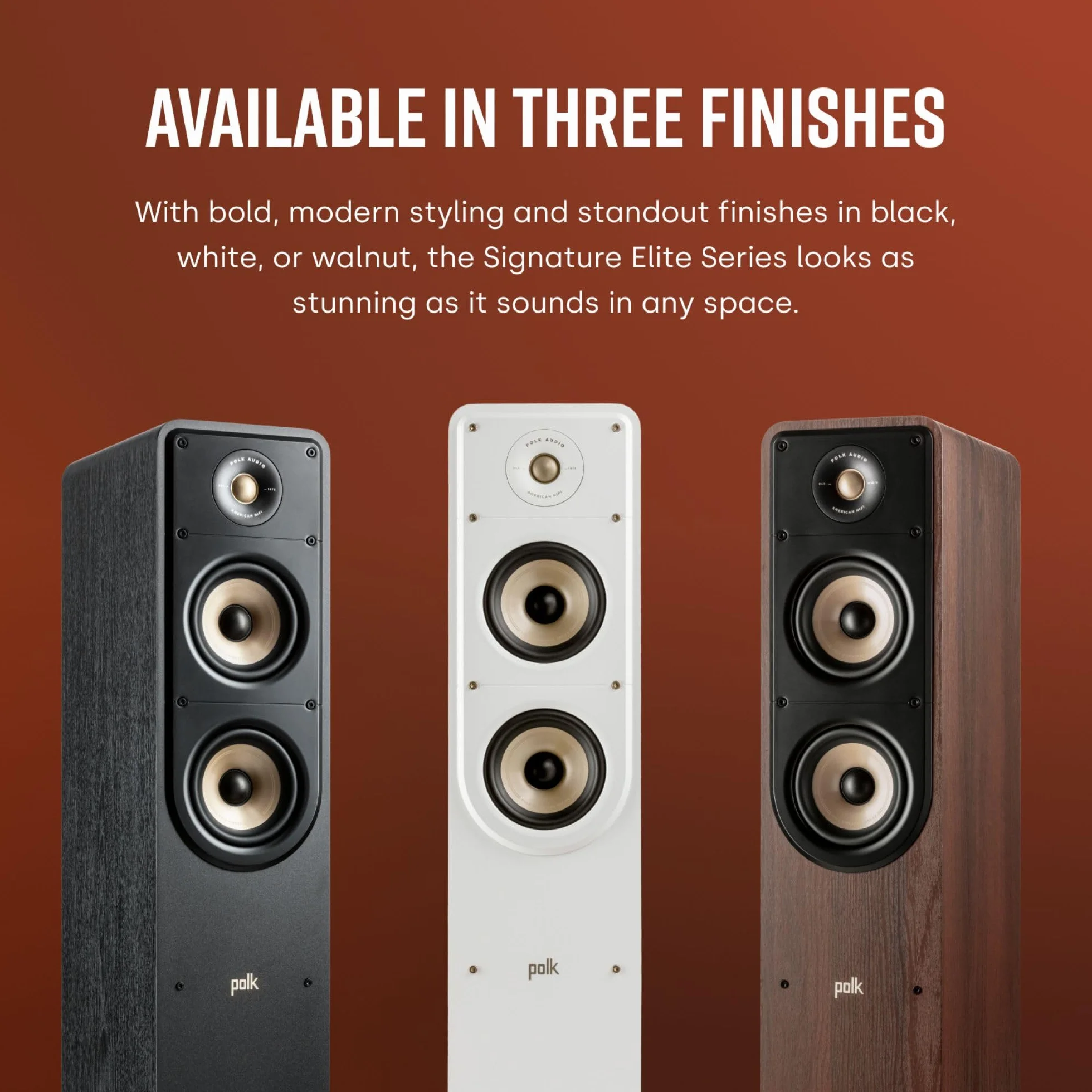POLK AUDIO Signature Elite ES50 Altavoz de Suelo Hi-Fi, Blanco