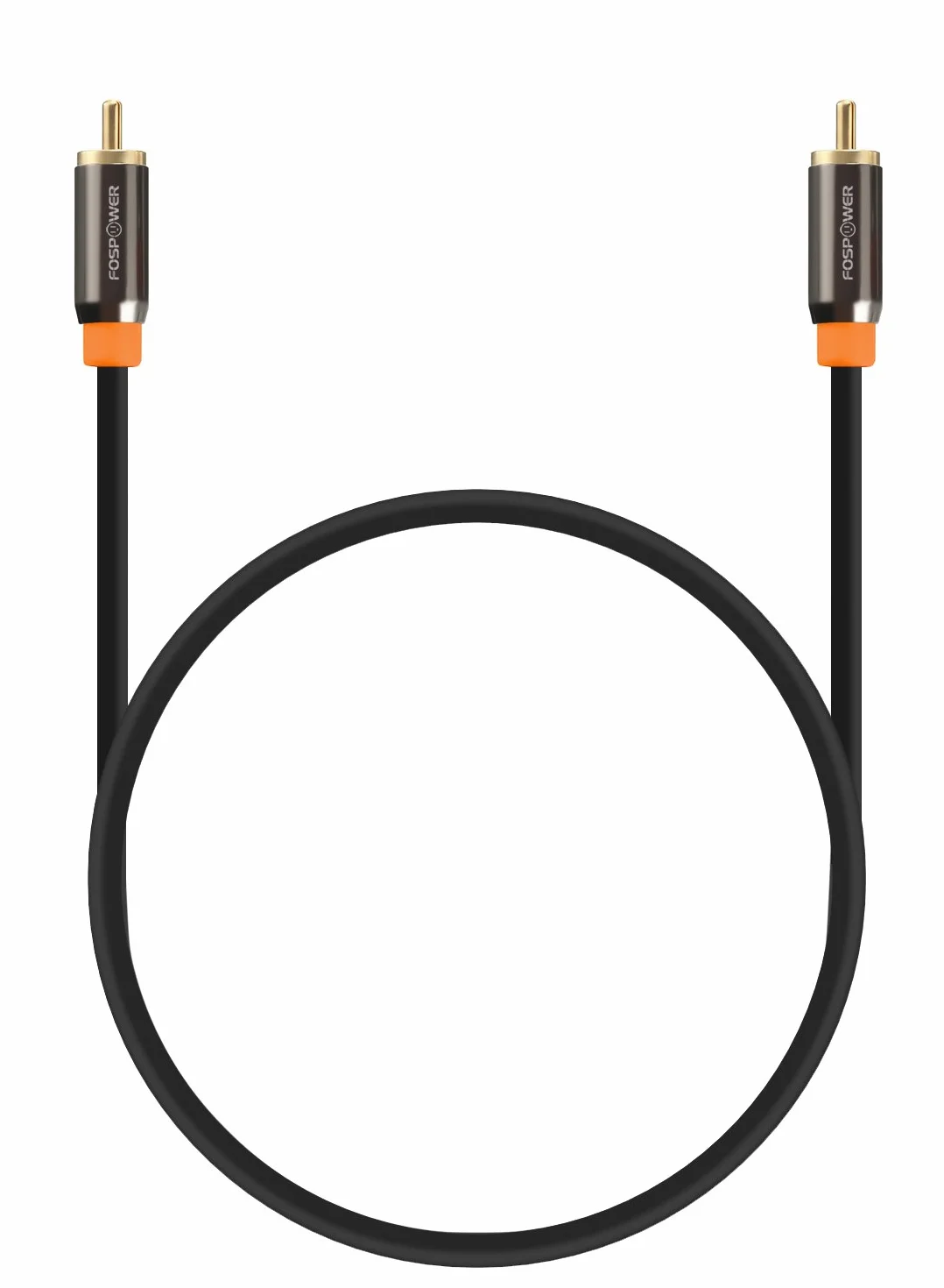 FosPower Cable RCA Audio 90cm Macho a Macho 24K Oro Chapado S/PDIF Coaxial Digital