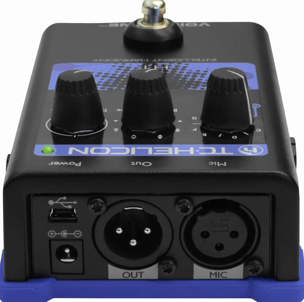 TC Helicon VOICETONE H1 Stompbox de un solo botón para armonía vocal controlada por guitarra realista