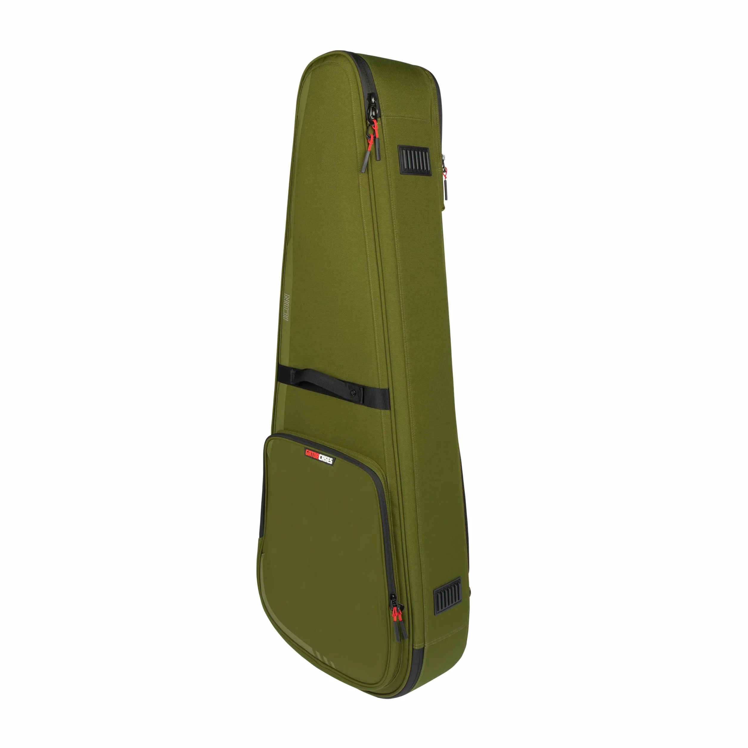 Gator Cases Icon Series Gig Bag Premium Resistente a la Intemperie para Guitarras Acústicas con Cremallera TSA; Verde(G-ICONDREAD-GRN)