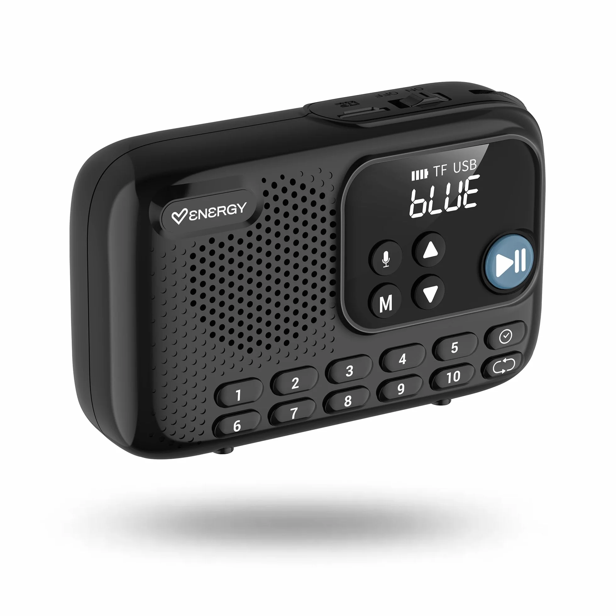 Energy Sistem TunerGo Radio - Radio portatil FM con Bluetooth, batería Recargable, Salida minijack, Antena optimizada y Altavoz de 5W