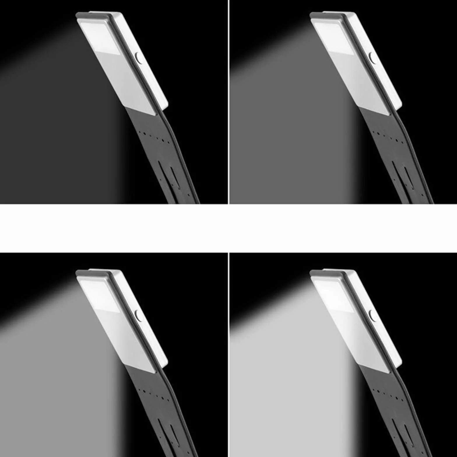 Lampara Libro Luz de Libro de Lectura LED portátil con lámpara Recargable USB de Clip Flexible Desmontable para lectores de Libros electrónicos Kindle