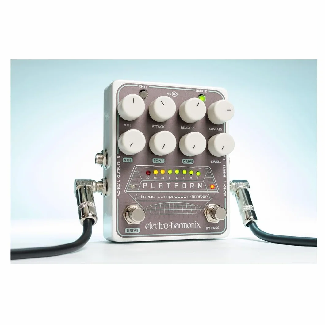 Electro Harmonix Platform Stereo Compressor/Limiter for Guitar, Gris