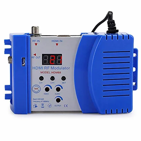 Bewinner1 Modulador Digital HD, PAL/NTSC HDMI con frecuencia de Trabajo VHF/UHF Modulador HDM68 Accesorios de computadora Rendimiento Estable Aspecto Duradero