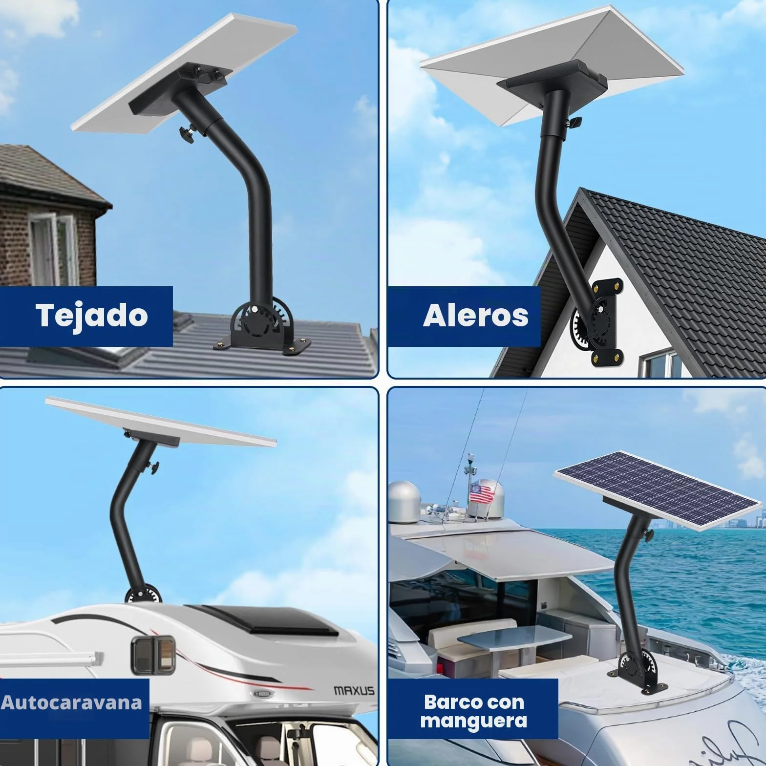 Soporte Starlink Gen 3 360° Ajustable Placa Montaje Techo Compatible Antena Estándar