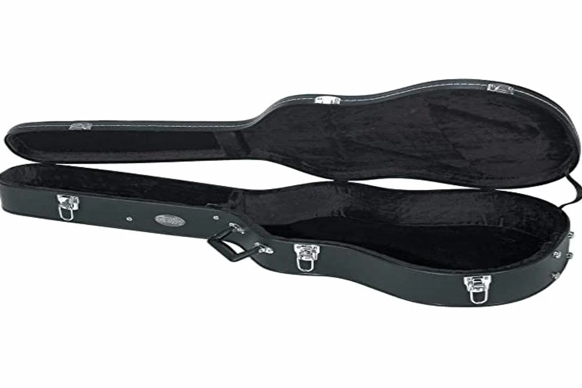 Estuche de guitarra GEWA Yamaha APX Flat Top Economy - Núcleo de madera - tapa plana - revestimiento de cuero sintético negro mate - cerraduras cromadas - compartimento para accesorios