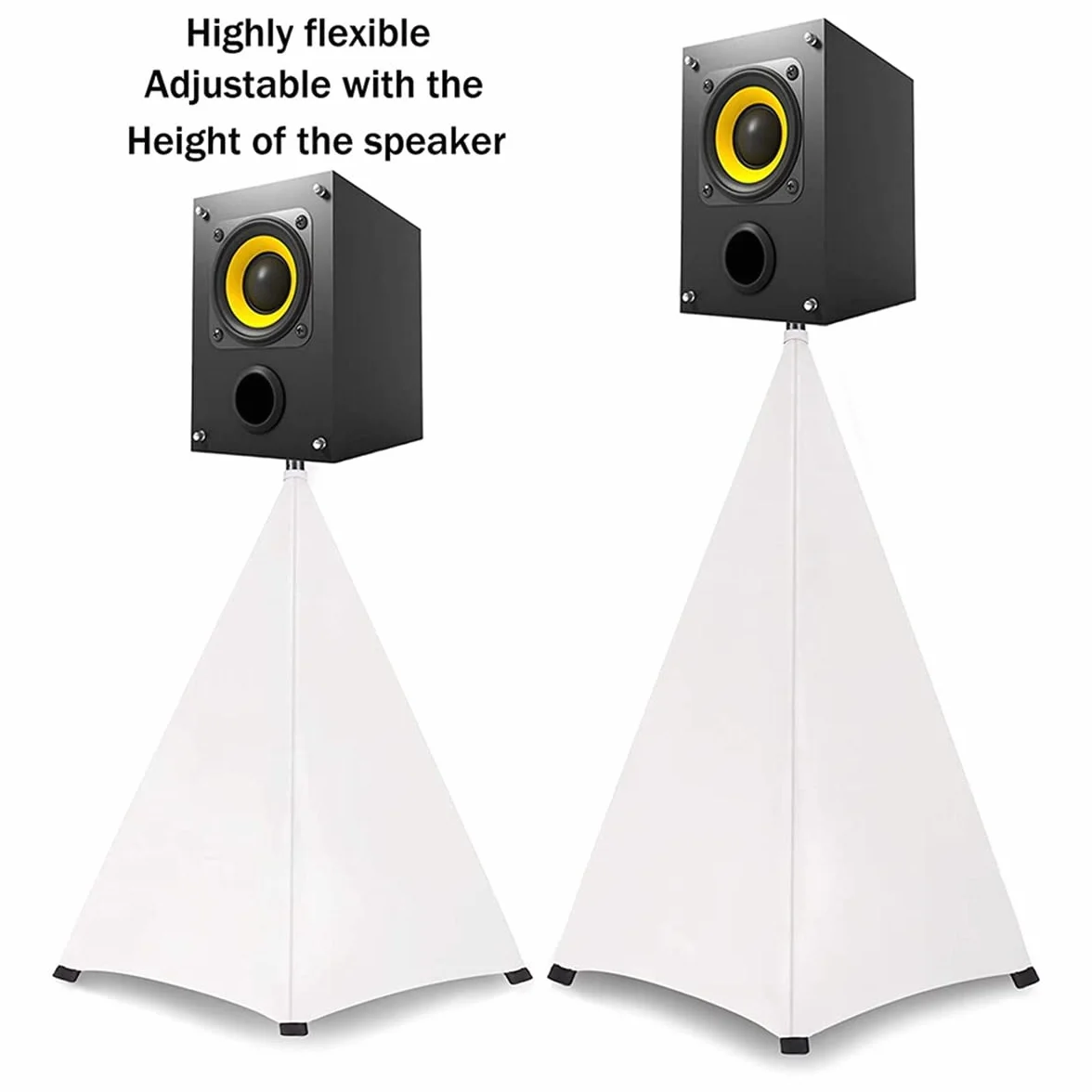 Cubierta Universal para Soporte de Altavoz con Luz para DJ, Soporte de TríPode de Doble Cara, Cubierta de, Material Estirable, 2 Piezas
