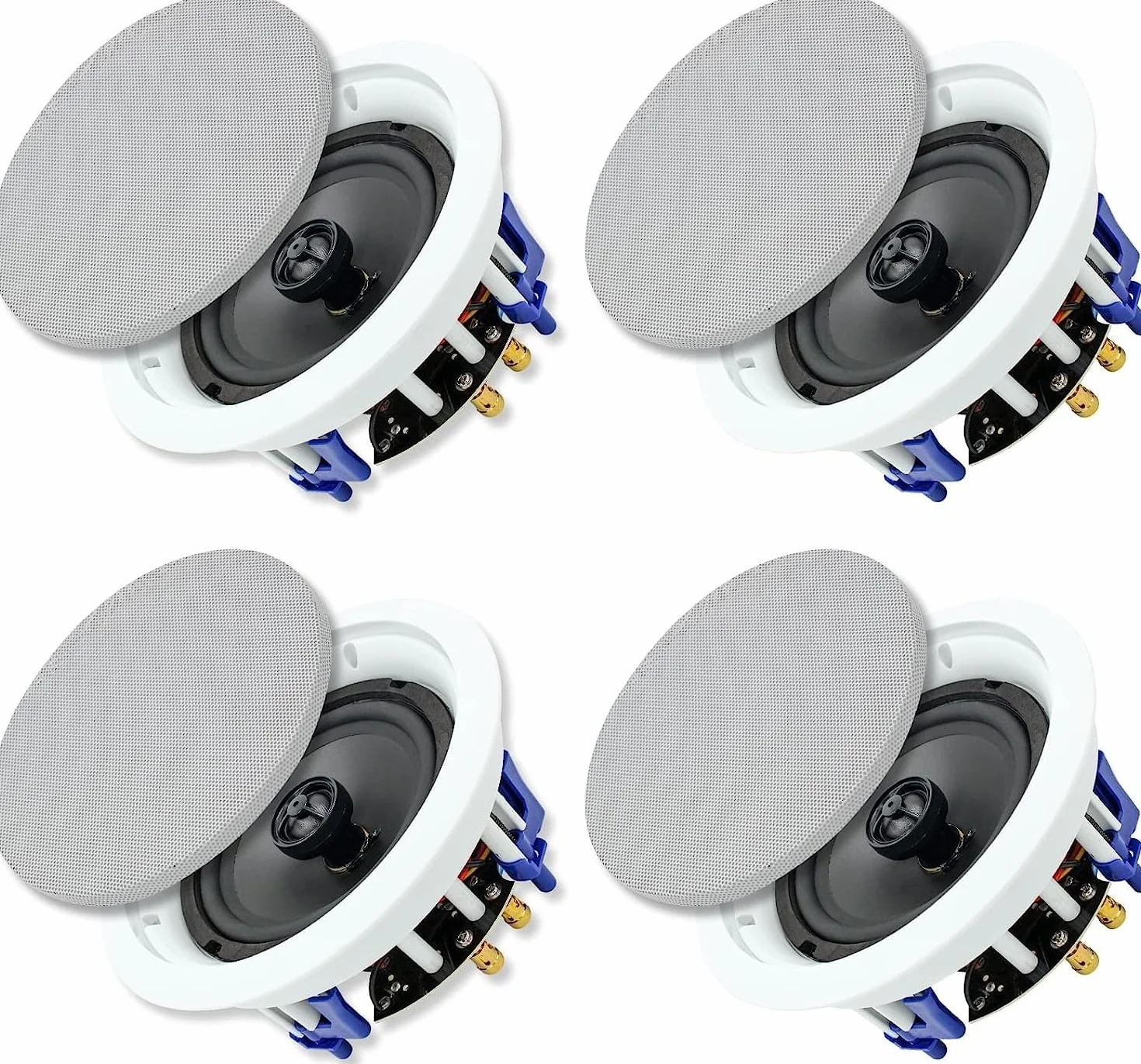 Herdio Altavoces de Techo 6,5 Pulgadas 640 Vatios Montaje Empotrado 2 Vías 4 Unidades