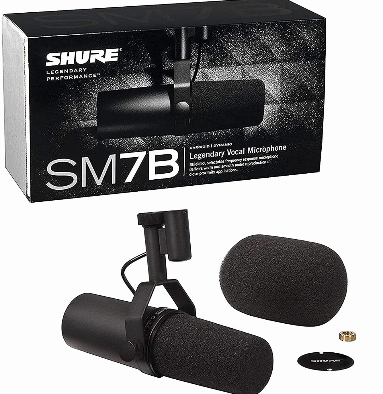 Shure SM7B - Micrófono dinámico cardioide, Proporciona un Sonido cálido para radiodifusión, podcasts y grabación