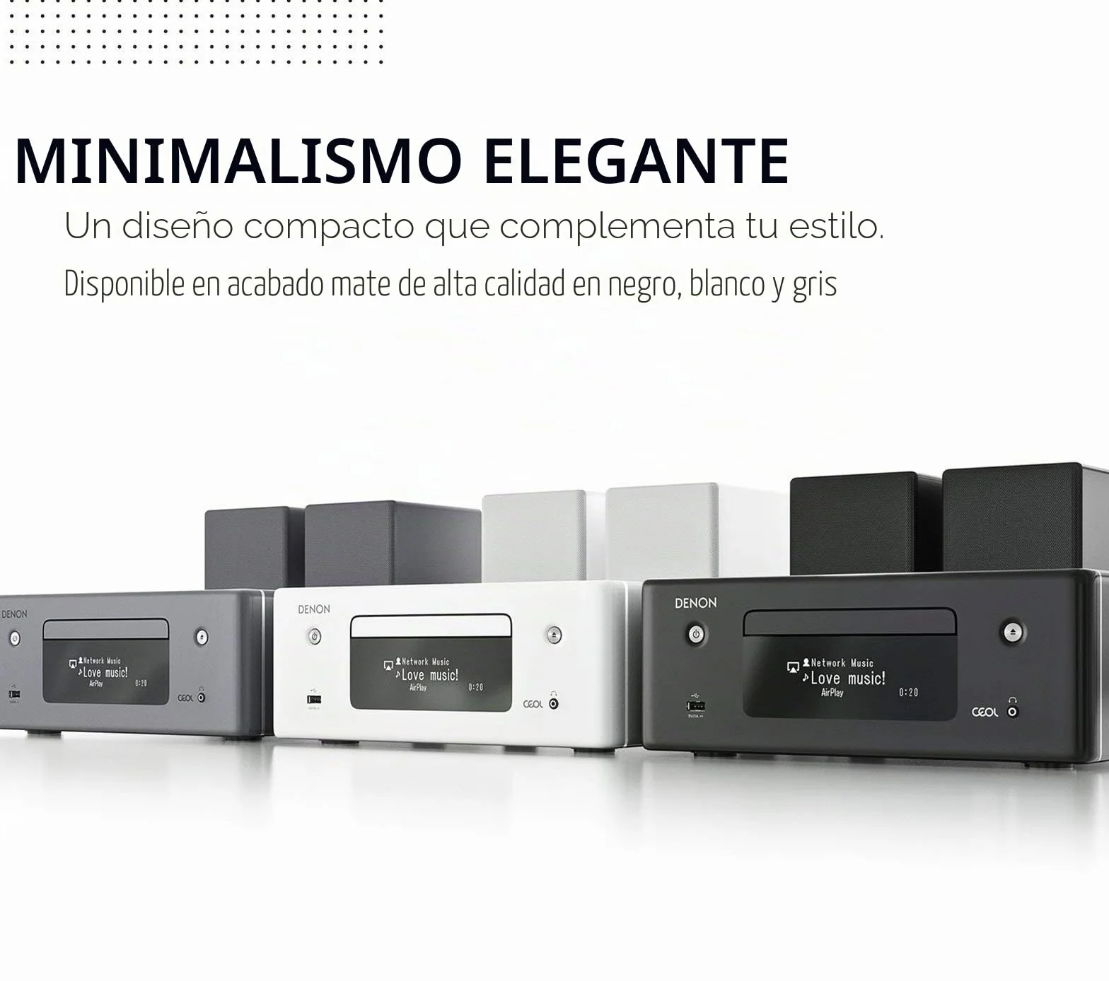 DENON Microcadena con conexión en Red Negro
