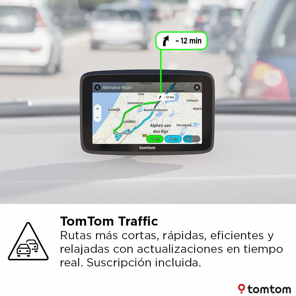 TomTom GO Classic 2nd GPS Coche 5" Tráfico Alertas Radares Mapas Europa Wi-Fi Carriles Soporte Reversible